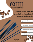 Coffee scented incense sticks