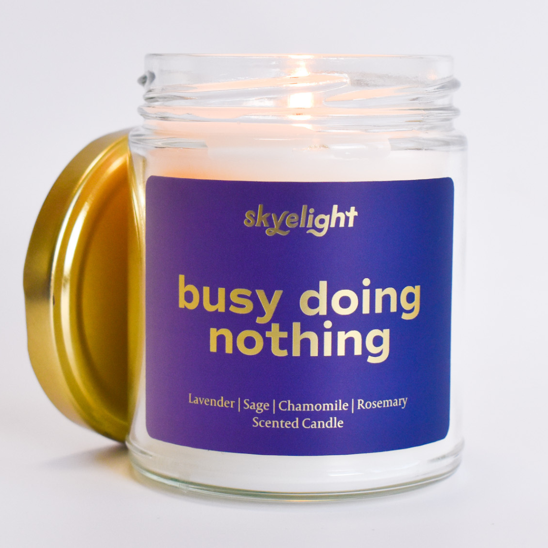 Busy Doing Nothing Candle- Sage and Lavender 7.2oz