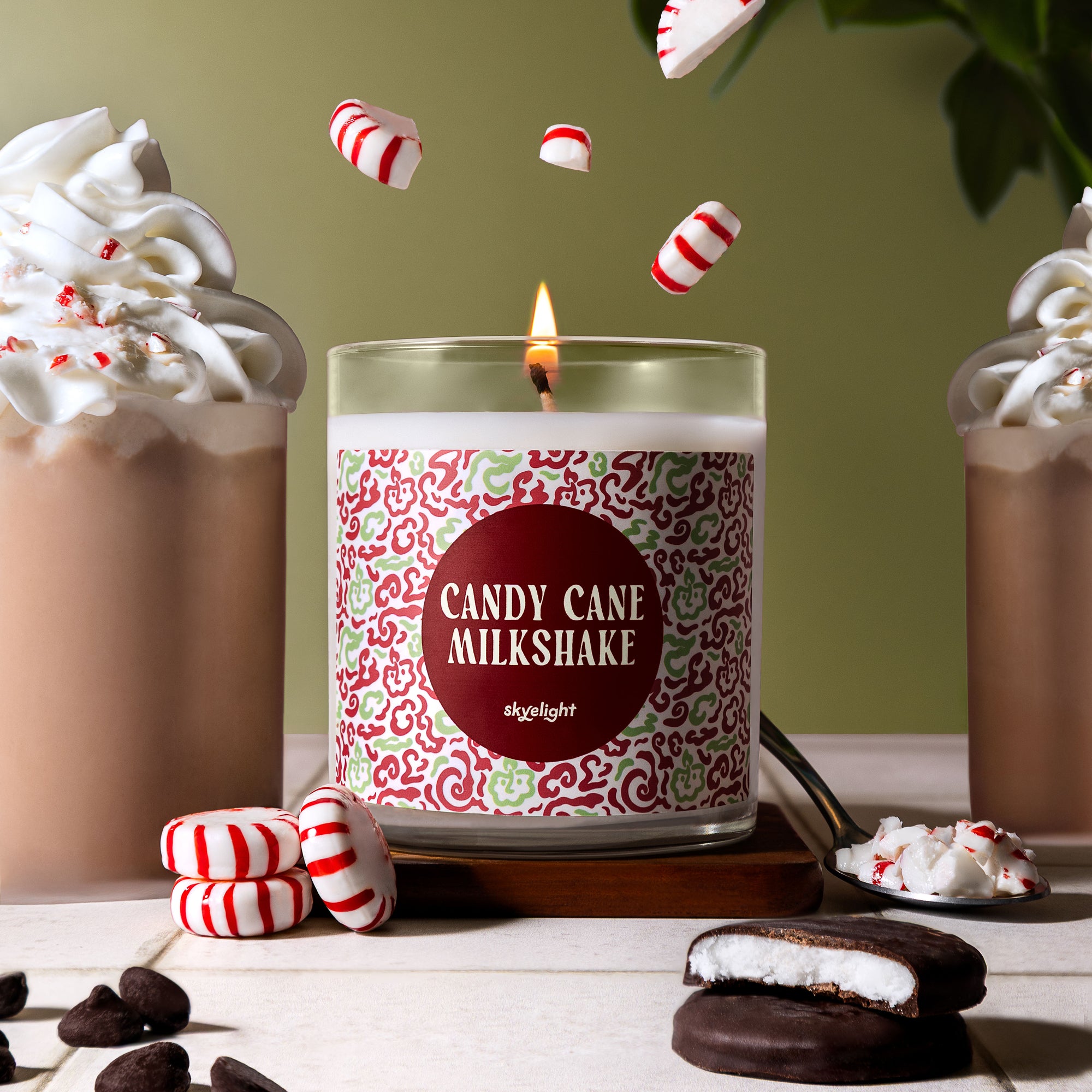 Candy Cane Milkshake Scented Candle